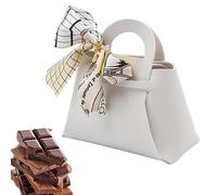 ZORQ Bolsas de cuero para caramelos, bolsas de regalo de piel sintética con cinta, pequeñas cajas de recuerdos de fiesta, exquisitas cajas de regalo de piel sintética para baby showers, Navidad, boda,