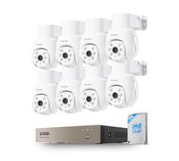ZOSI Kit Cámaras de Vigilancia Cableado 8CH 5MP Grabador DVR 1TB Disco Duro y 4X 2MP CCTV Cámara Seguridad Exterior/Interior, 360° Pan y Tilt, Detección de Persona, Visión Nocturna