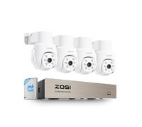 ZOSI Kit Cámaras de Vigilancia Cableado 8CH 5MP Grabador DVR 500GB Disco Duro con 4X 3K CCTV Cámara de Seguridad Exterior/Interior, 360° Pan y Tilt, Detección de Persona/Vehículo, Visión Nocturna