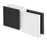 Zouhwaso Filtro X-2480A compatible con depuradores de aire Xpower X-2480A/X | X-2480A - Filtros de repuesto para humo, polvo, olores, el juego incluye 2 filtros de alta eficiencia y 2 x carbón activado