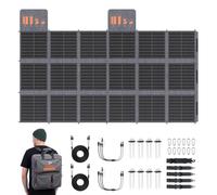 ZOUPW Paquete de 2 mantas solares de 250 W, tipo N, 25.6% de argador solar plegable de 500 W para EcoFlow DELTA 3, BLUETTI Elite y Anker C1000, cable 4 en 1 para RV y respaldo