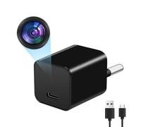 ZOUYAOGZ Mini Cámara Espía en Cargador USB, Vigilancia Oculta HD 1080P con Detección de Movimiento, Grabación en Bucle para Hogar y Oficina