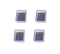 Zoyay Protector Patas Sillas de Mesa Silicona transparente con fieltro Muebles Cubiertas Patas de Goma Sillas Tapones Para Callar Suelo Madera Oficina Cocina,Cuadrado-transparente_4pcs_50-50mm
