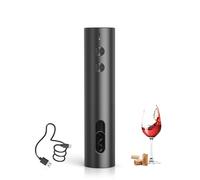 ZOYIDOUX Sacacorchos Eléctrico Recargable - Abrebotellas Eléctrico USB-C, Mini Portátil, Acabado Negro Mate