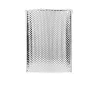 ZPECIAL 50 sobres acolchados de burbujas, plateados, 13 x 15 cm, autosellantes, plástico, rectangulares, embalaje, sobre, acolchado