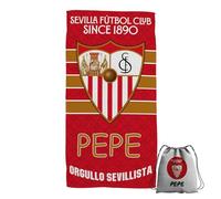 ZPUBLI+ Toalla Playa de Fútbol Personalizada (Sevilla FC 2, 160x80)