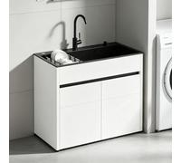 ZQFHSX Fregadero Inoxidable con Mueble de Aluminio, Independiente, 65/80 cm