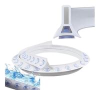 ZQFHSX Tira de Sellado de Silicona para tapón de Agua de Ducha - Barrera de umbral de 71 Pulgadas para retención eficiente, Barrera Impermeable para Suelo (Blanco 180 cm)