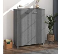 ZQQLVOO HAMAR - Zapatero (madera de pino maciza, 85 x 40 x 108 cm, con tres estantes para almacenamiento sin polvo y marco de madera robusta), color gris oscuro