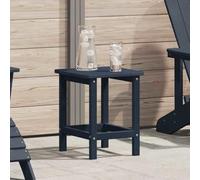 ZQQLVOO Mesa auxiliar azul marino cuadrada 38 x 38 x 46 cm polietileno impermeable moderna mesa de jardín con líneas claras fácil montaje para diseño minimalista