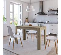 ZQQLVOO Mesa de comedor para ordenador portátil, mesa de comedor, mesa de comedor, roble sonoma, 120 x 60 x 76 cm, material de madera, adecuado para cocina, comedor, salón y oficina