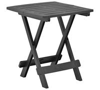 ZQQLVOO Mesa de jardín plegable de plástico antracita 45 x 43 x 50 cm con somier, resistente a la intemperie y fácil de limpiar, muebles de jardín plegables para terraza y balcón