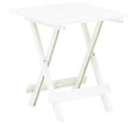 ZQQLVOO Mesa de jardín plegable de plástico blanco, 45 x 43 x 50 cm, con somier, resistente a la intemperie y fácil de limpiar, muebles de jardín plegables para terraza y balcón