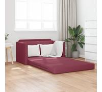 ZQQLVOO Sofá cama de suelo 2 en 1, color burdeos, 124 x 71 x 78 cm, tela Loveseat solución de asiento con diseño minimalista y cojines para mayor comodidad y decoración elegante