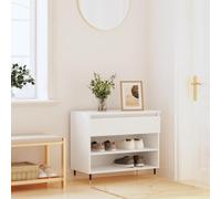 ZQQLVOO Zapatero blanco 70 x 36 x 60 cm de material de madera con patas metálicas y placa superior robusta, 1 cajón y 2 compartimentos abiertos para ordenar, muebles de almacenamiento duraderos para