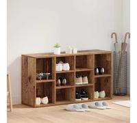 ZQQLVOO Zapatero rústico con estantes de madera para una organización óptima del calzado en el pasillo o dormitorio, 103 x 30 x 55 cm, 1 unidad, práctico organizador de zapatos