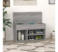 ZQQLVOO Zapatero Sonoma gris 80 x 30 x 45 cm, material de madera con asiento liso y mucho espacio para zapatos, calzadores o artículos decorativos, muebles de almacenamiento robustos para el