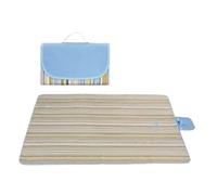 ZRHWSPD Manta Picnic Esterilla de Picnic Plegable e Impermeable for Exteriores, tapete de pastizales, tapete Ancho for Turismo, Almohadilla Impermeable(600D Sky Blue Stripes,150 * 150)