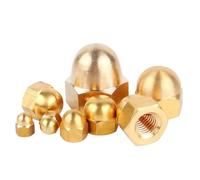 ZS Hardware Cubierta decorativa del semicírculo de la bóveda de las tuercas ciegas de latón del hex. de Bellota M3-M20 DIN1587