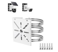 ZT-NET Soporte universal de montaje en pared con 3 bucles para cámara de seguridad CCTV, adaptador de montaje vertical de hierro compatible con cámaras domo PTZ para uso en interiores y exteriores