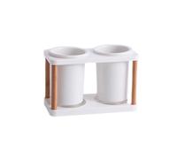 ZTHYSHOZ Porta Utensilios Porta Cubiertos de cerámica 2 Piezas, Soporte for Utensilios Cocina for encimera, Organizador
