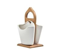 ZTHYSHOZ Porta Utensilios Soporte de cerámica for Utensilios, cucharas, Palillos, Tenedores, con Base for decoración del hogar