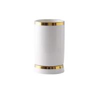 ZTHYSHOZ Porta Utensilios Soporte de cerámica for Utensilios, cucharas y Palillos, escurridor con Bandeja Drenaje(Blanco)