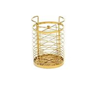 ZTHYSHOZ Porta Utensilios Soporte for Utensilios de Cocina, escurridor Cubiertos for encimera, Organizador for cucharas(Gold)