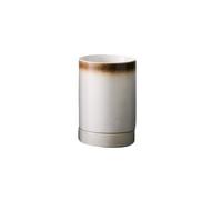 ZTHYSHOZ Porta Utensilios Soporte for Utensilios de Cocina for encimera - Escurridor cucharas cerámica con Bandeja Drenaje(Gold)