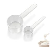 Ztolbriy Cucharas Medidoras Gramos, 2 Piezas Mini Cuchara Medidora de 5g y 20g, Transparente para Proteínas en Polvo, Café, Creatina y Mediciones Experimentales en la Cocina