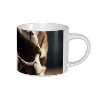 ZTPOWQA Tazas de cerámica de gran capacidad con diseño de calavera y rollo de roca, para hombres y mujeres, para el hogar, oficina, cocina, cafetería, regalo al aire libre