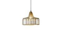 ZTTECH Lámpara de Techo Moderna de Cristal Altura Regulable Lámpara Colgante de Metal y Vidrio Casquillo E27 Compatible con Bombillas Regulables para Cocina Comedor Dormitorio (Dorado, 25cm)