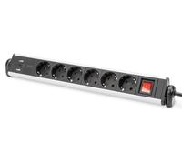 Zubeh?Ýr Digitus 6-Fach Steckdosenleiste mit 2xUSB-A; 1xUSB NUEVO