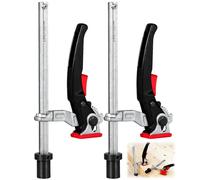 ZUGJOZD 2 abrazaderas de palanca de acero entero de 20mm, soporte de 20 mm elemento tensor rango de sujeción de 160 mm, compatible con bessey, abrazadera de una mano, mesa de soldadura