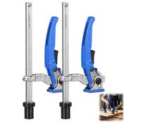 ZUGJOZD 2 abrazaderas de palanca de acero entero, para abrazadera de una mano Bessey, soporte de 20 mm, rango de sujeción de 160 mm, compatible con mesa de soldadura multifuncional y CNC