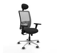 Zulema sincro malla gris similpiel negro brazos 3d base aluminio cabec