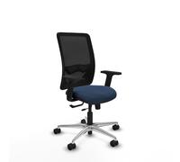 Zulema traslack malla negra similpiel azul marino brazos 2d base alumi