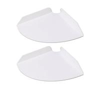Zunate 2 Estantes Esquineros de Pared Flotantes Blancos |Estante Colgante de Acrílico de Cuarto Redondo para Dormitorio, Sala de Estar, Baño, Espacio de Almacenamiento (White)