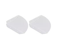 Zunate 2 Estantes Esquineros de Pared Flotantes Blancos |Estante Colgante de Acrílico de Cuarto Redondo para Dormitorio, Sala de Estar, Baño, Espacio de Almacenamiento (Claro)