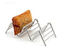 Zunate 2 Piezas Soporte para Tacos en Forma de V de Acero Inoxidable (2-3 | Compacto, metal a prueba de óxido, ahorro de espacio, organizador de encimera, herramienta de preparación nocturna para tacos