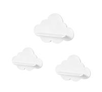 Zunate 3 Estantes Flotantes de Nube para Pared, Color Blanco Mate, L M S, Estantes de Exhibición de Madera Montados en la Pared con Diseño Redondeado, Decorativos para Muñecas, Almacenamiento de