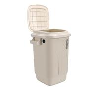 Zunate Bote de Basura de 73L con Tapa Asas de Contenedor de Basura de Gran Capacidad Almacenamiento Cocina Baño Oficina Sellado de Olores Acabado Mate Apilable Multiusos (WHITE)