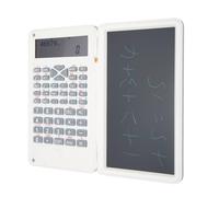 Zunate Calculadora Científica Silenciosa Tableta LCD de 6 Pulgadas |Bloc de Notas Plegable Portátil para Uso Escolar en la Oficina (White)