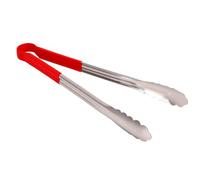 Zunate Pinza de Resorte de Acero Inoxidable Roja a Prueba de Calor para Cocinar a la Parrilla, Apto para Lavavajillas, Cocina Al Aire Libre (Talla grande)