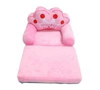 Zunate Silla para Niños Pequeños con sofá de Piso Rosa |Sofá Cama Plegable Princess Tiara para Niñas con Reposabrazos, Cojín Doble para Dormir, Jugar y Leer (Plegar por la Mitad)