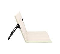 Zunate Sillón Plegable Portátil para Exteriores, Césped, Camping, Barbacoa, Respaldo bajo, Asiento de Patio con Cojín, Tela Oxford de Aleación de Aluminio, Diseño Compacto Impermeable (White)