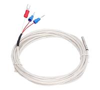 Zunate Sonda de Temperatura Pt100 Impermeable de 3 Cables |Termistor Tipo K para Controlador de Temperatura Constante, Acero Inoxidable, -200 a 450 °C, Cable PFA de Alta de