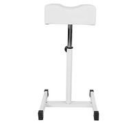 Zunate Taburete de Maquillaje con Base de Metal Resistente con Cojín |Silla Hidráulica Cuero Blanco Salón Hogar