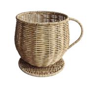 Zunetsutock Coffee Pod Holder Cup - Shape Desktop Organizer | Large Capacity Woven Coffee Pod Storage for Counter Living Room Party Bar Fruit Banana Pear Snack Kitchen Home