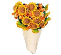 Zunetsutock Manta Ramo De Crochet - Suave De Girasol 80 cm | Manta Floral Y Bufanda Caliente,Para Mamá Hermana Abuela Novia Maestra Apreciación Día de la Madre Día de San Valentín